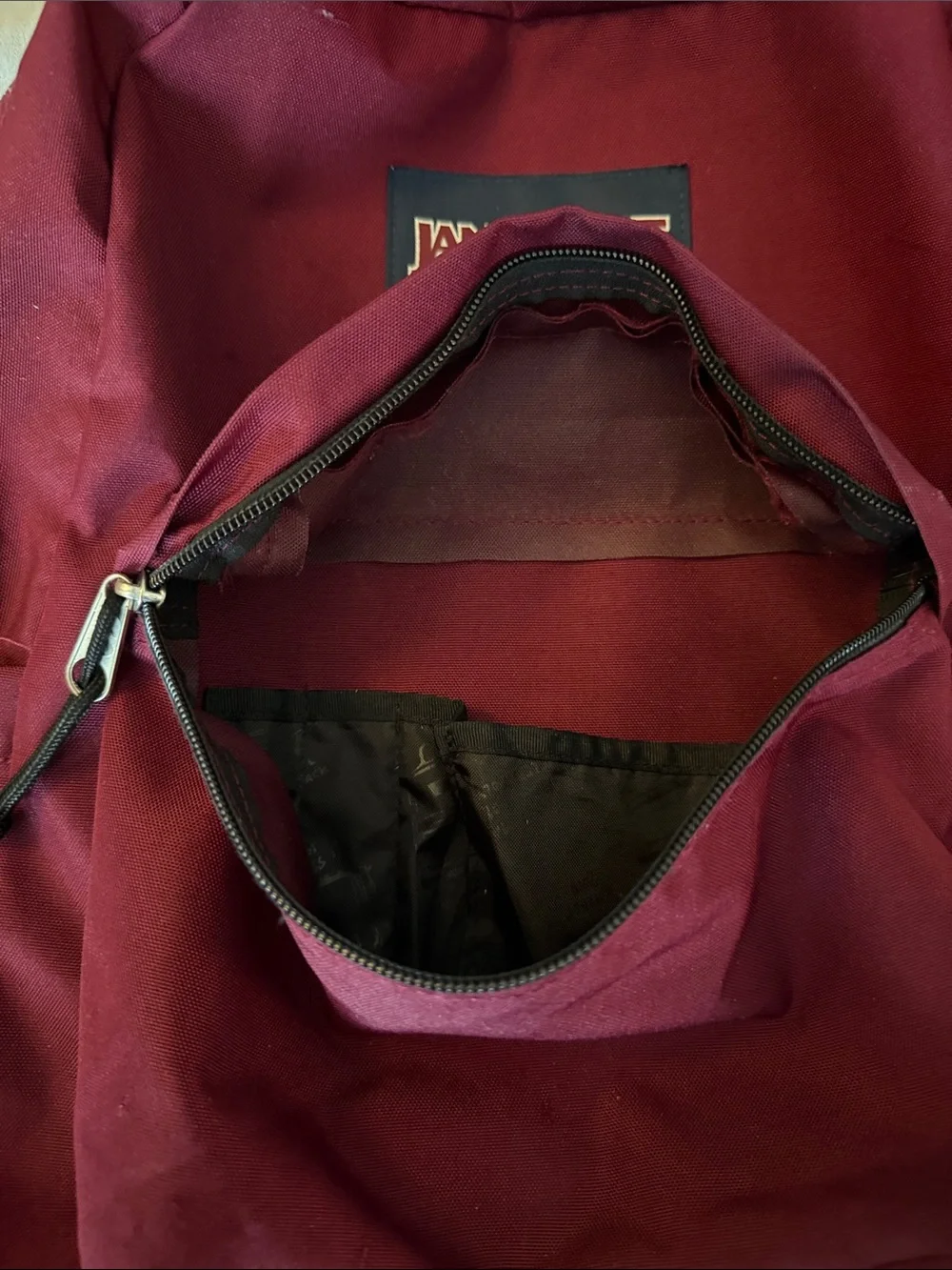 Jansport Burgundy Classic Backpack with Front Pocket